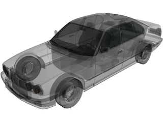BMW 525i Sedan [E34] (1988) 3D Model