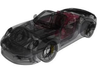 Porsche 911 Carrera GTS Convertible (2022) 3D Model