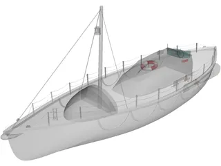 41ft Watson Class Lifeboat 3D Model