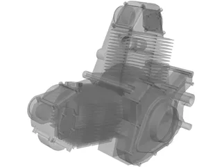 Ducati 900ss Motorcycle Engine 3D Model