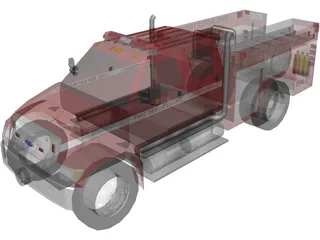 Ford F-650 Firetruck 3D Model
