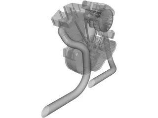 Harley Davidson Engine 3D Model