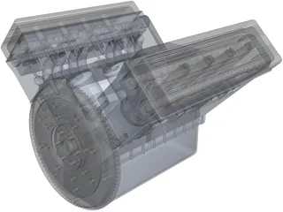 Ferrari 288 GTO Engine 3D Model