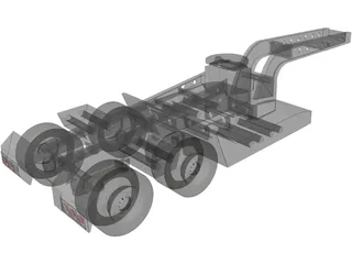 Trailer 3 Axle 3D Model