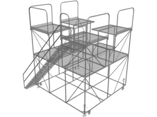 CL-215 Maintenence Scaffold 3D Model