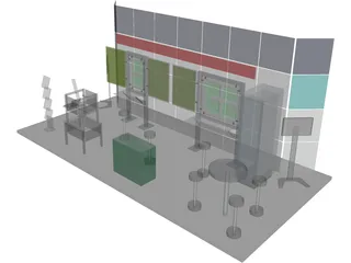 Trade Show Booth 3D Model