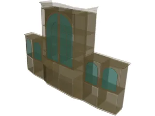 Wooden Shelf 3D Model