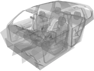 Porsche Cayenne Interior (2009) 3D Model