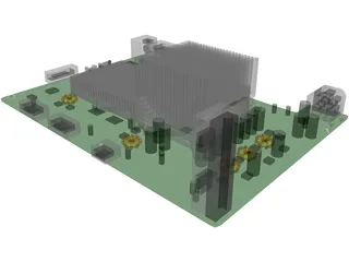 Xbox 360 Jasper Motherboard 3D Model