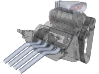 Hemi 392 Engine 3D Model