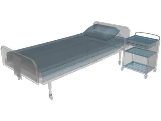 Hospital Bed 3D Model