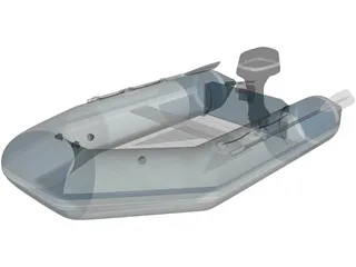 Zodimo Zodiac Boat with Outboard Motor 3D Model