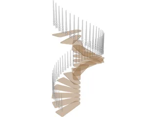 Spiral Staircase 3D Model
