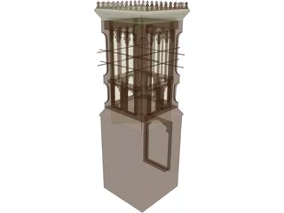 Wind Tower UAE 3D Model