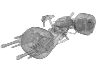 Batman The Dark Knight Batpod Motorcycle 3D Model