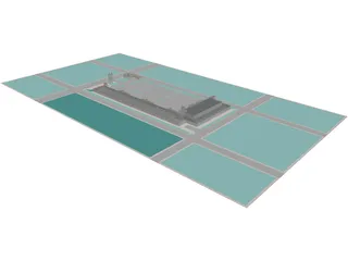 Colonial Hispanic Strip Mall 3D Model