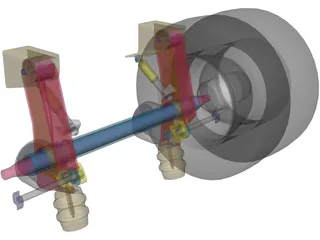 Suspension Truck Trailer 3D Model