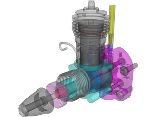 RC Airplane Toy Motor 3D Model