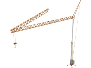 IGO 50 Self Erecting Tower Crane 3D Model