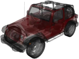 Jeep Wrangler Rubicon (2007) 3D Model