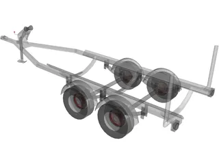 Boat Trailer 3D Model