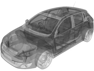 Peugeot 308 (2014) 3D Model