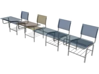 School Chairs 3D Model