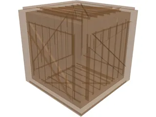 Wood Box 3D Model