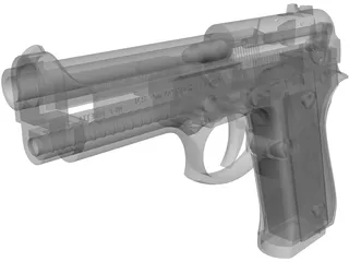 Beretta 92FS 3D Model
