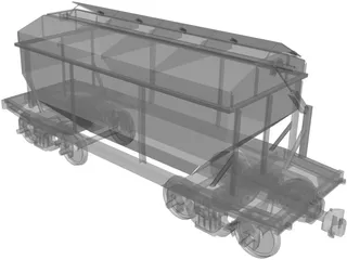 Wagon Open Lid 3D Model