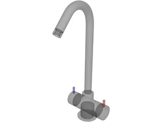 Modern Kitchen Faucet 3D Model