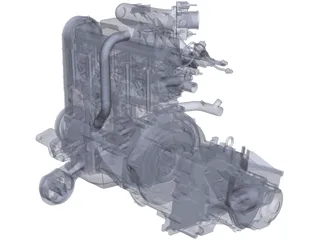 Vaz 21083 Engine 3D Model