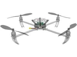 Talon Quad RC Heli Drone 3D Model