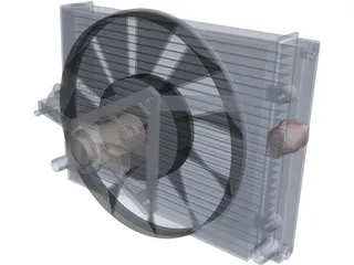 Radiator Yamaha XJ6 Valeo Custom 3D Model